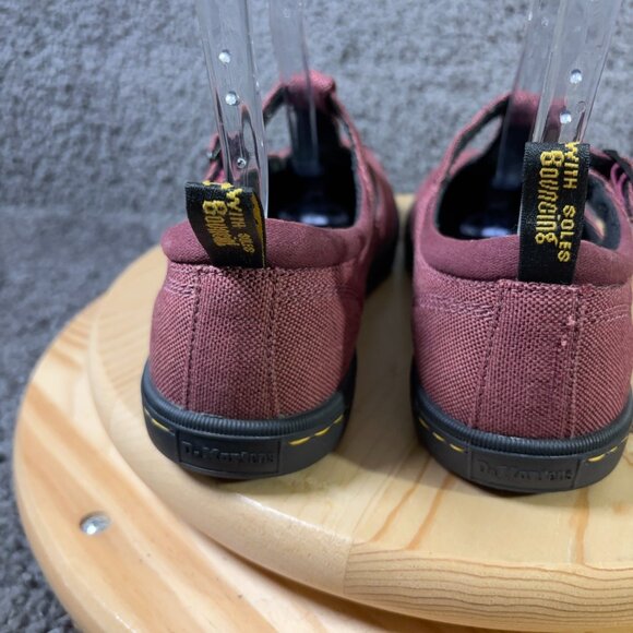 Dr Martens Winona Mary Jane Shoe Womens Size 11 Canvas Red Comfort Sneakers - Picture 4 of 8